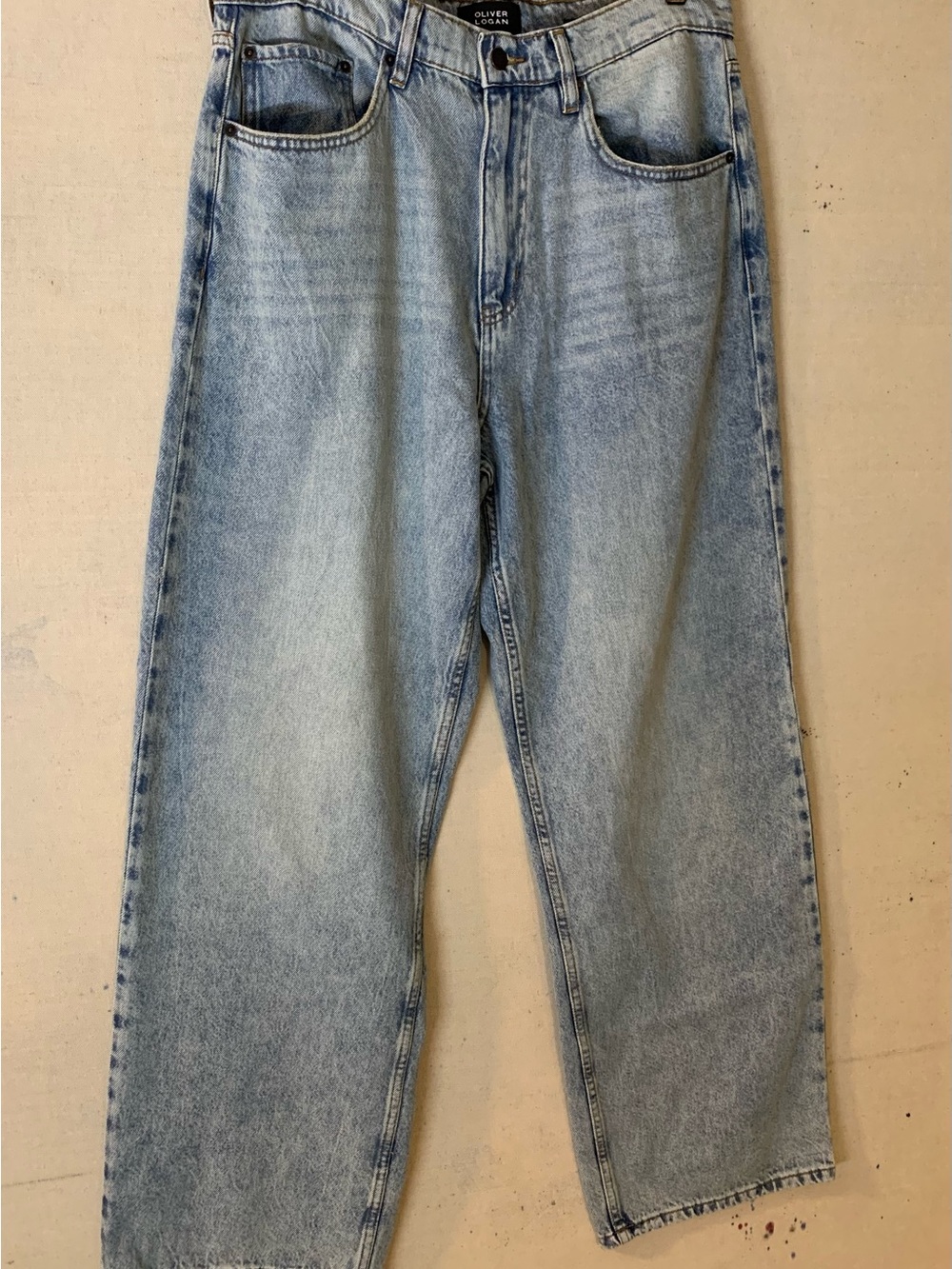 Oliver Logan Baggy Light Wash Men's Jeans, Size 33/32